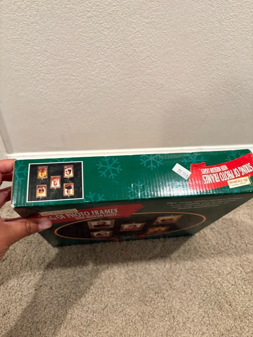 Vintage Y2K Mr Christmas String Of Photo Frames With Museum Lights Brand New